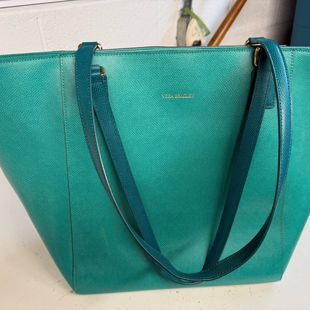 Vera Bradley Teal leather Tote Bag